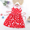 JF Red & White Dotted Frock FD6077C